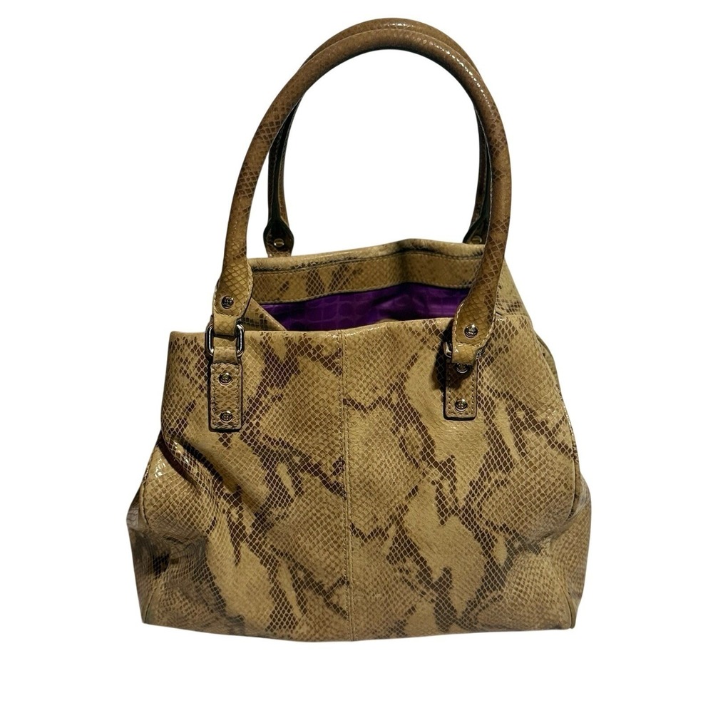 Kate Spade Python Snake Print Leather Shoulder Sa… - image 3